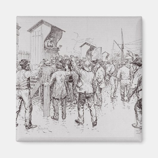 De werklozen in Londen Magneet (Voorkant)