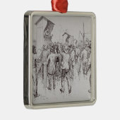 De werklozen in Londen Metalen Ornament (Rechts)