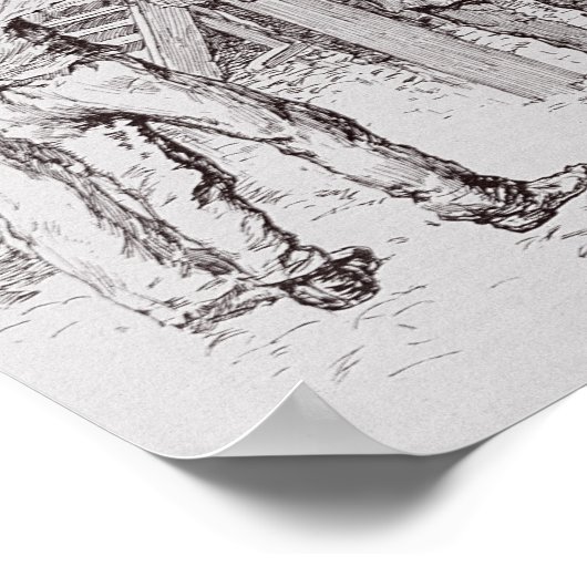 De werklozen in Londen Poster (Hoek)