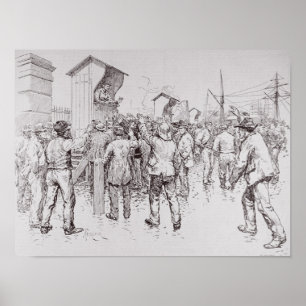 De werklozen in Londen Poster