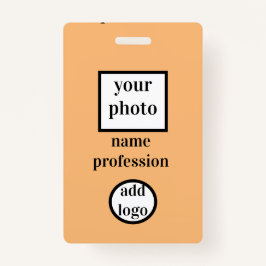 de werknemersfoto van de bodem, streepjescode, log badge