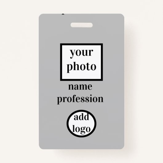 de werknemersfoto van de bodem, streepjescode, log badge (Voorkant)