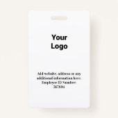 de werknemersfoto van de bodem, streepjescode, log badge (Achterkant)