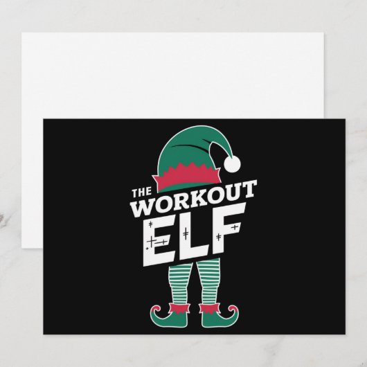 De werkout Elf Group komt overeen met het kerstfee Feestdagenkaart (Voorkant / Achterkant)