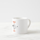 De werkout slaat de gym man van de beendag nooit o espresso kop (Voorkant rechts)