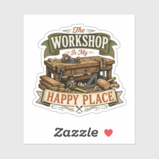 De Werkplaats Is Mijn Geluksplek Sticker