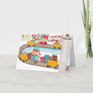 De Werkplaats van de Kerstman Feestdagen Kaart