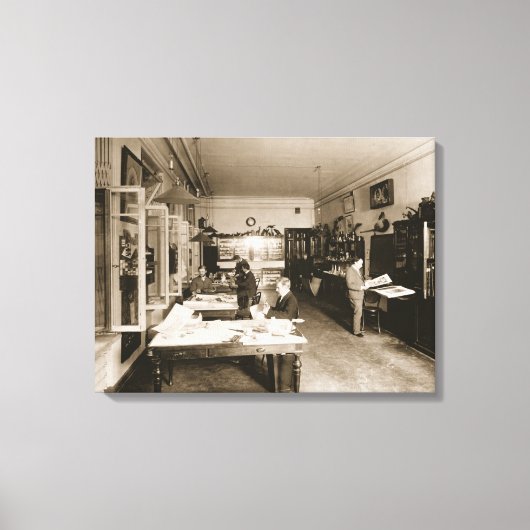 De werkplaats van Faberge (foto) Canvas Afdruk (Voorkant)