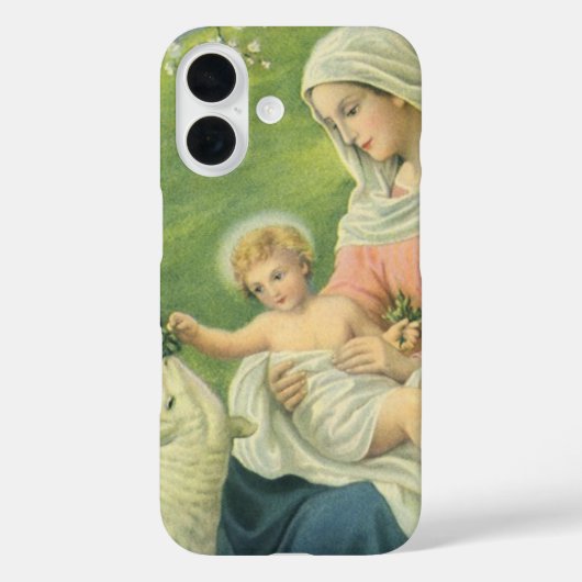 De werkplaats van Jozef met Maria en het kindje Je Case-Mate iPhone Case (Achterkant)