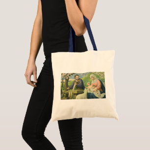 De werkplaats van Jozef met Maria en het kindje Je Tote Bag