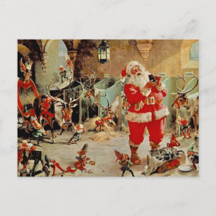 De werkplaats van Kerstman Briefkaart