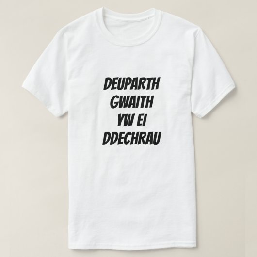 De werkzaamheden beginnen met tweederde t-shirt (Design voorkant)