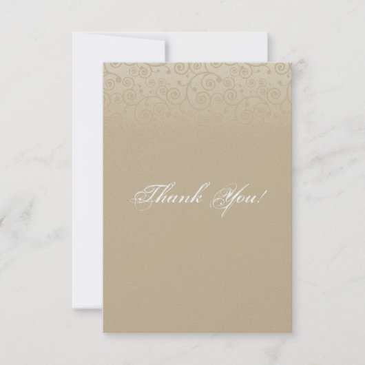 De Wervelingen van het goud en van Champagne Bedankkaart (Voorkant)