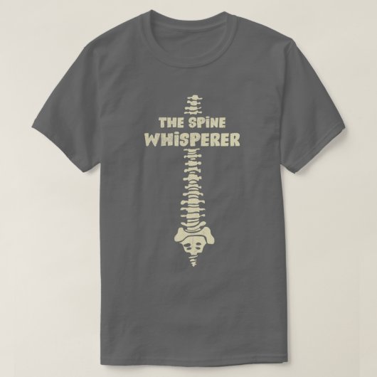 De wervelkolom fluisteraar chiropractie osteopathi t-shirt (Design voorkant)