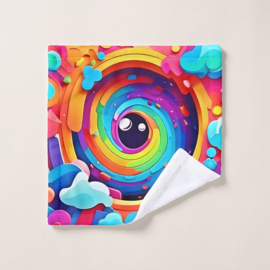 De wervelwind van kleurrijke verbeelding bad handdoek (Wasdoekje)