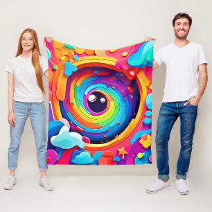 De wervelwind van kleurrijke verbeelding fleece deken