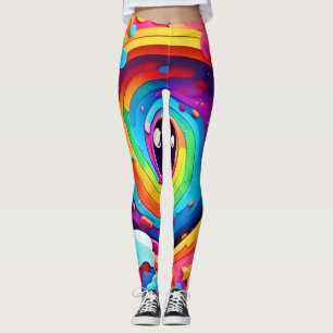 De wervelwind van kleurrijke verbeelding leggings