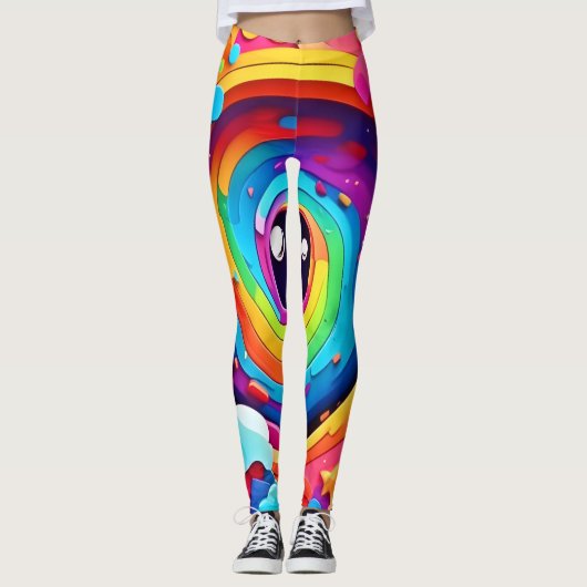De wervelwind van kleurrijke verbeelding leggings (Voorkant)