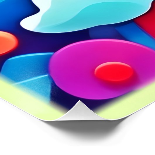 De wervelwind van kleurrijke verbeelding perfect poster (Hoek)