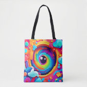 De wervelwind van kleurrijke verbeelding tote bag (Voorkant)
