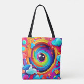 De wervelwind van kleurrijke verbeelding tote bag (Achterkant)
