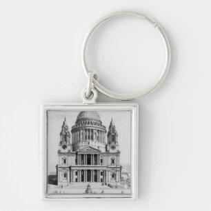 De West Prospect van de Kathedraal van St. Paul Sleutelhanger