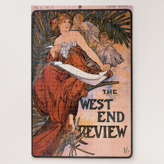 De westelijke review van Alphonse Mucha Legpuzzel (Verticaal)