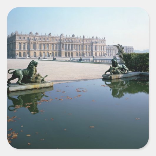 De Westen- of Gardenfaçade bekeken vanuit de Parte Vierkante Sticker (Voorkant)