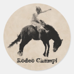De western-Stijl die van de western-stijl de Ronde Sticker