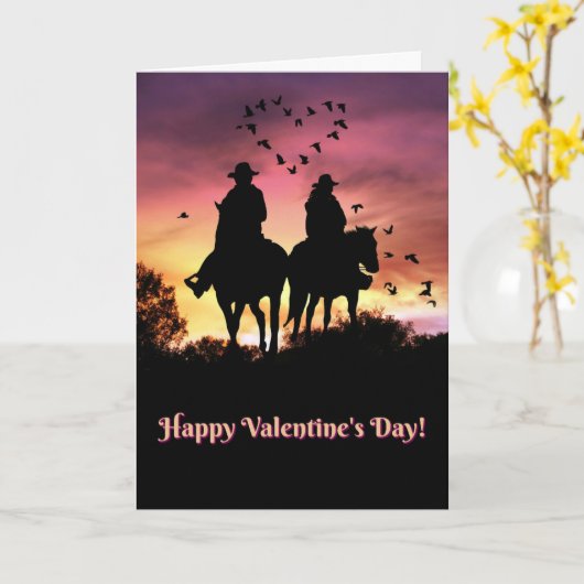 De Westerne Gelukkige Valentijnsdag van het land Kaart (Gele Bloem)