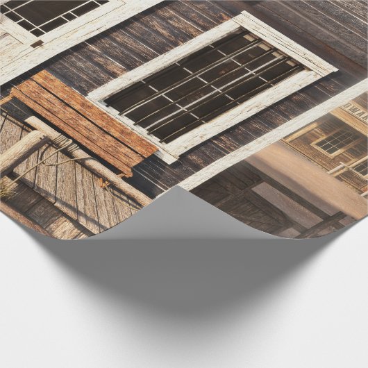 De westerne gevangenis van Rustic. 3d ing. Deel va Cadeaupapier (Hoek)