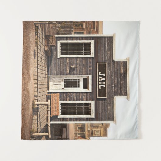 De westerne gevangenis van Rustic. 3d ing. Deel va Wandkleed (Voorkant (horizontaal))