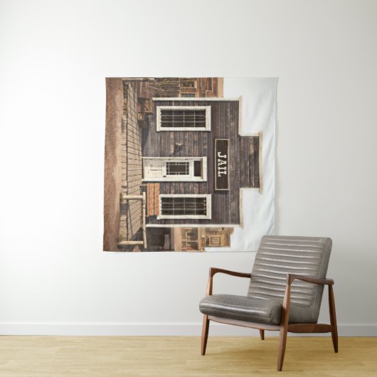De westerne gevangenis van Rustic. 3d ing. Deel va Wandkleed (In Situ (horizontaal))