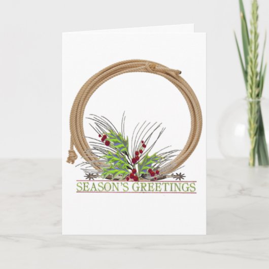 De westerne Groeten van het Seizoen met de Feestdagen Kaart (Voorkant)