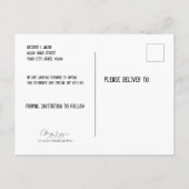 De Westerne Koe van het huwelijk Rustic slaat de D Aankondigingskaart (Achterkant)