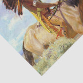 De Westerne kunst van W Herbert Dunton Tissuepapier (Detail)