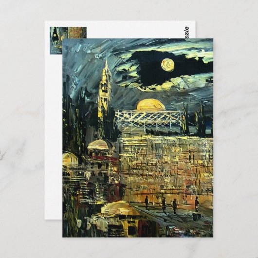 De Westerne muur in Jeruzalem Briefkaart (Voorkant / Achterkant)