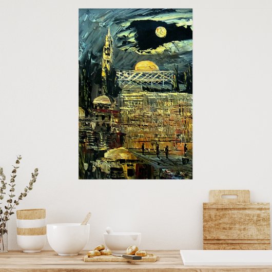 De Westerne muur in Jeruzalem Poster (Keuken)