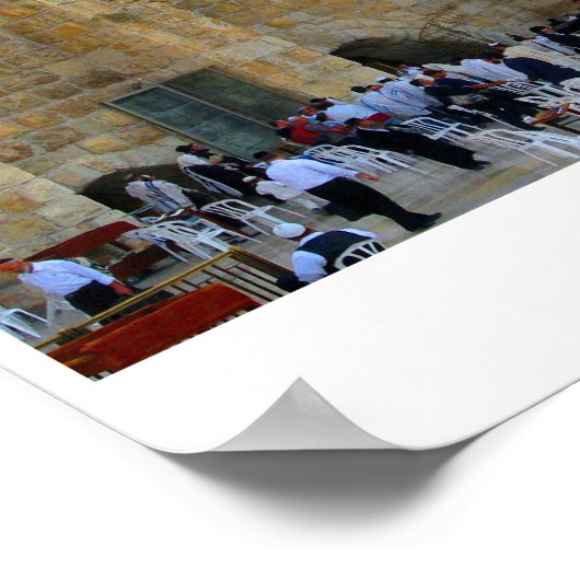 De Westerne muur in Jeruzalem Poster (Hoek)