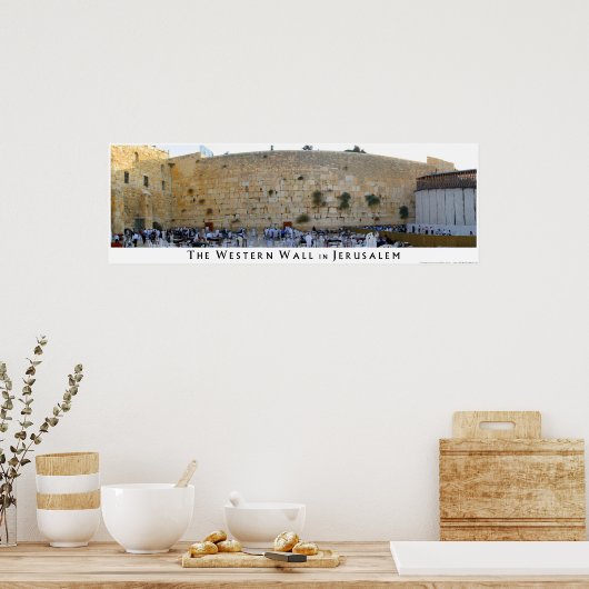 De Westerne muur in Jeruzalem Poster (Keuken)