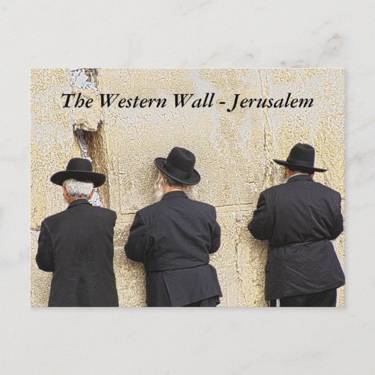 De westerne Muur - Jeruzalem Briefkaart (Voorkant)