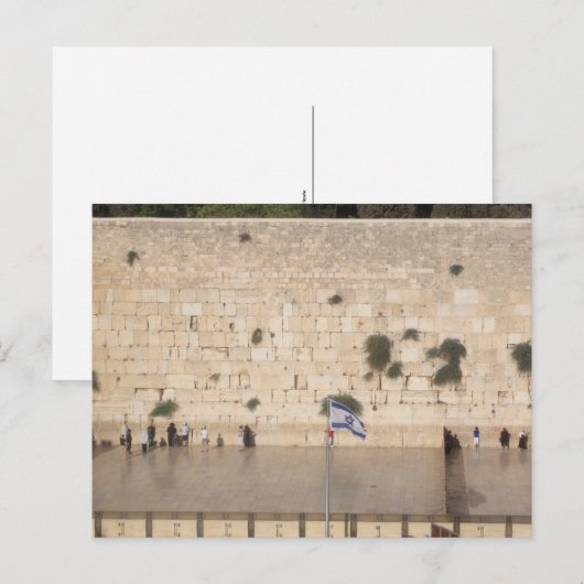 De Westerne muur (Kotel), Jeruzalem Briefkaart (Voorkant / Achterkant)