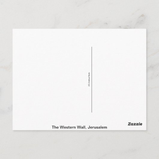De Westerne muur (Kotel), Jeruzalem Briefkaart (Achterkant)