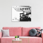 De Westerne stad Livery Canvas Afdruk (Insitu (Woonkamer))