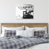 De Westerne stad Livery Canvas Afdruk (Insitu (Slaapkamer))