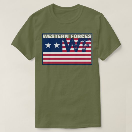De Westerne strijdkrachten T-shirt (Design voorkant)