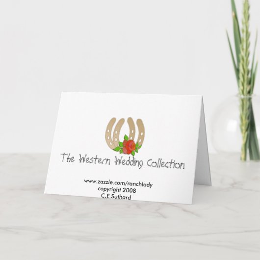 De westerne Uitnodigingen van het Huwelijk (Achterkant)