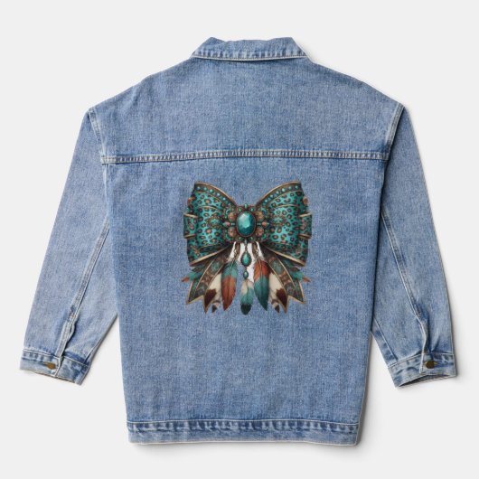 de westerse boogstijl denim jacket (Achterkant)