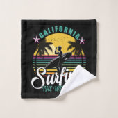 De westkust - Californië Surfing Bad Handdoek (Wasdoekje)