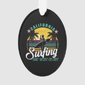De westkust - Californië Surfing Ornament (achterkant)
